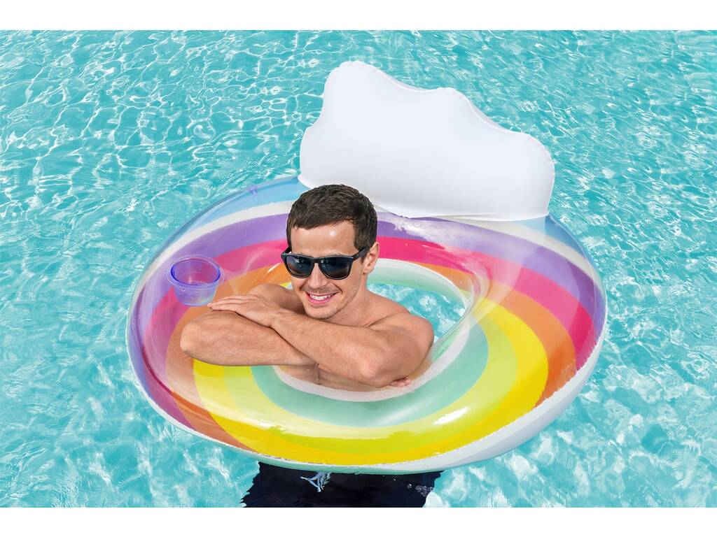 Rainbow Dreams Swim Tube Inflatable Float 107 cm. von Bestway 43647