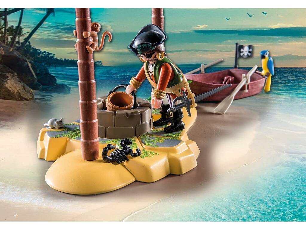 Playmobil Piratas Ilha do Tesouro Pirata Com Esqueleto Playmobil 70692