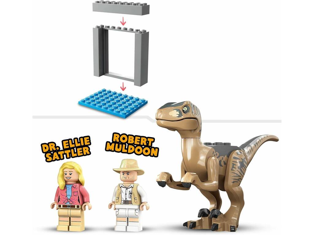 Lego Jurassic World Fugindo do Velocirraptor 76957