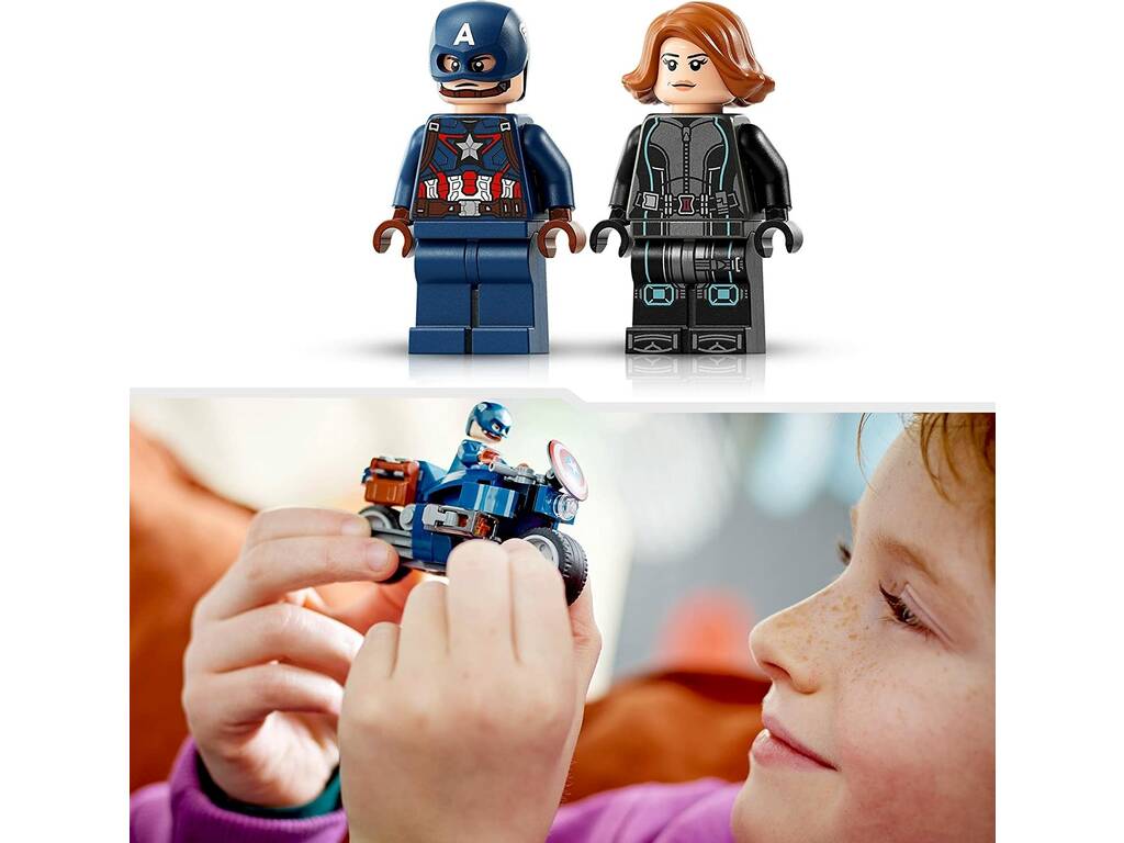 Lego Marvel Motos de Viuda Negra y el Capitán América 76260
