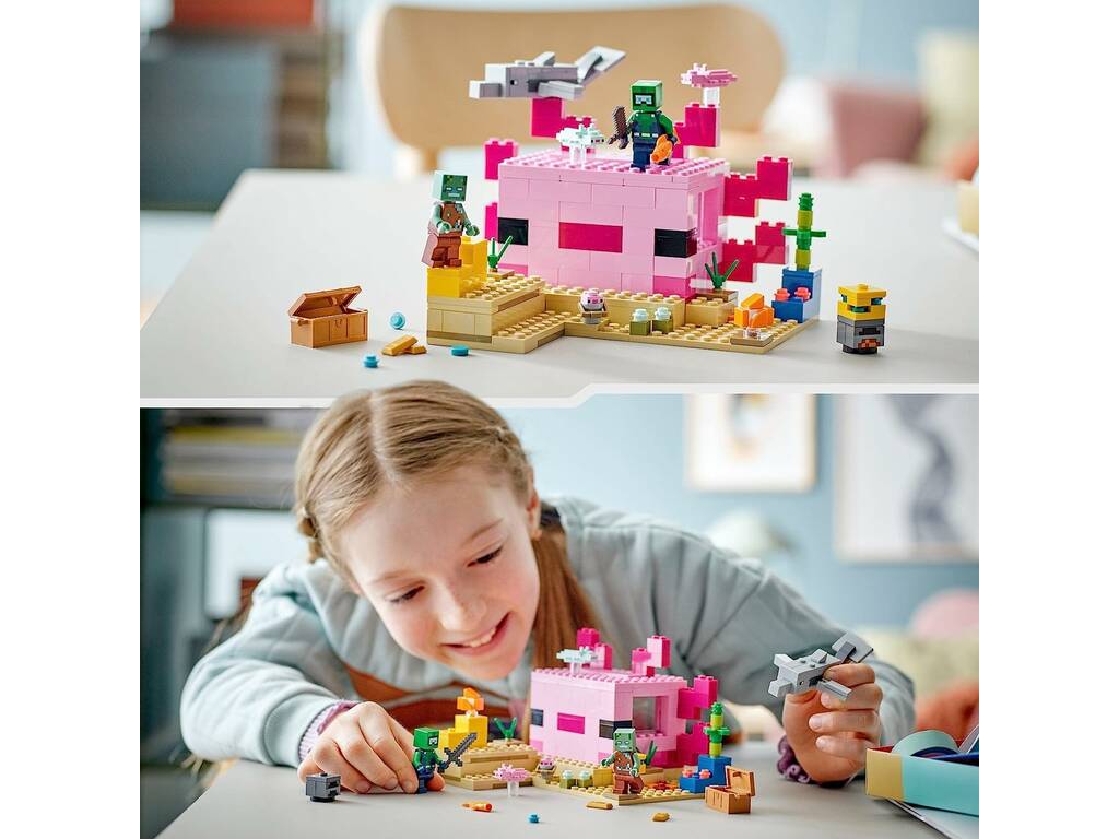 Lego Minecraft Das Axolotl-Haus 21247