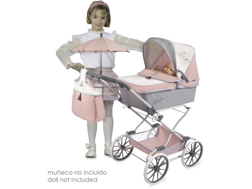 Zusammenklappbares Auto für wiedergeborene Puppen mit Regenschirm Funny DeCuevas 82086