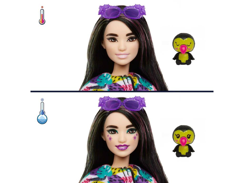 Barbie Cutie Reveal Amigos de la Jungla Tucán Mattel HKR00