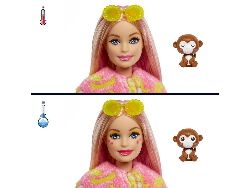 Barbie Cutie Reveal Amigos da Selva Macaco Mattel HKR01