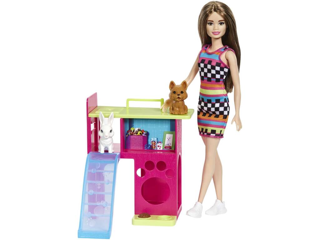 Barbie Muñeca con Mascotas Mattel HGM62