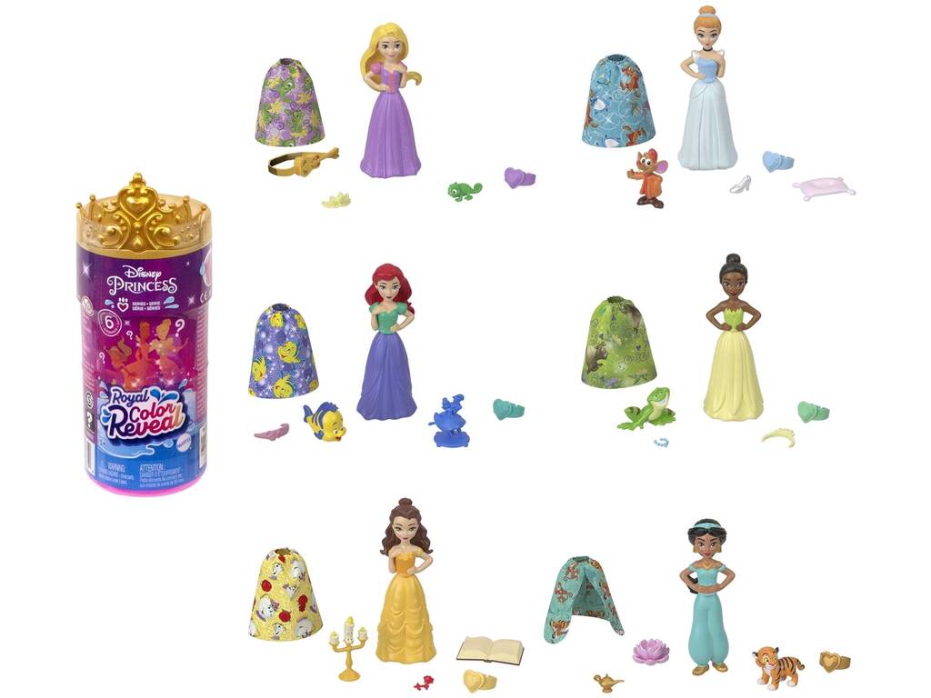 Princesas Disney Mini Muñeca Sorpresa Royal Color Reveal Mattel HMB69 -  Juguetilandia