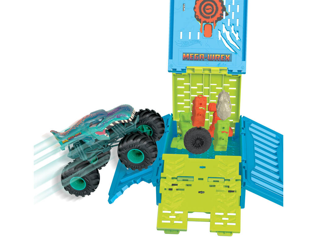 Hot Wheels Monster Trucks Mega Wrex con Jaula Mattel HNC29