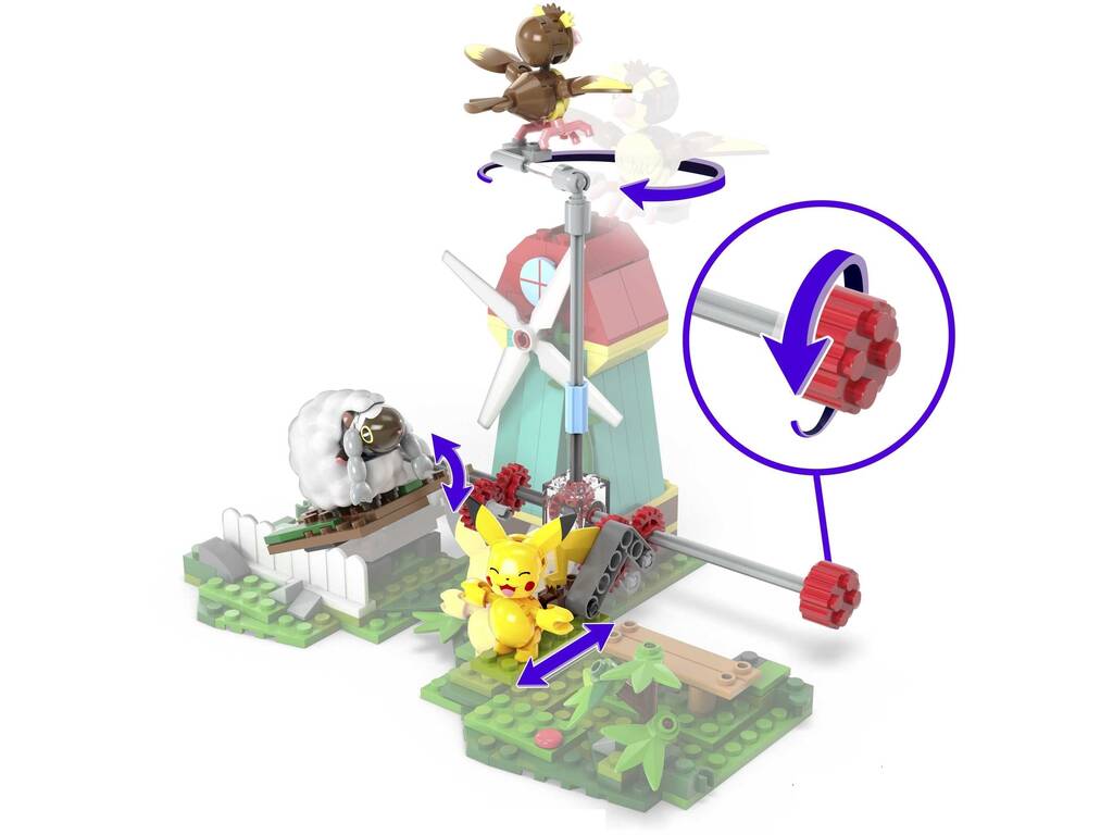 Pokémon Mega Pack Molino Campestre con Pikachu, Pidgey e Wooloo Mattel HKT21