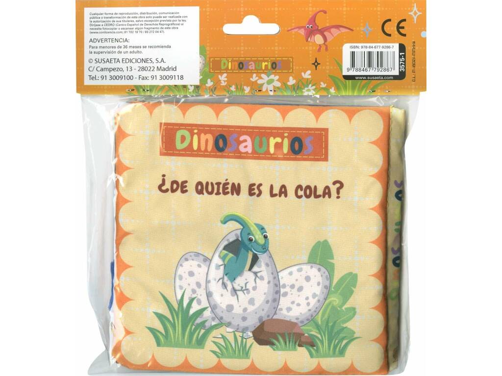 Livre en tissu Colitas Dinosaurios Susaeta S3575001