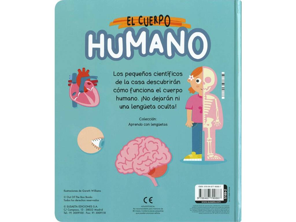 El Cuerpo Humano Coleccion Aprendo con Lengüetas de Susaeta S5169002