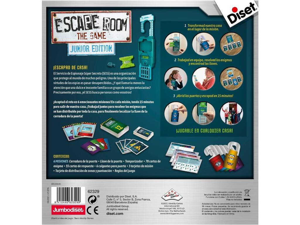Escape Room The Game Edición Junior Diset 62329