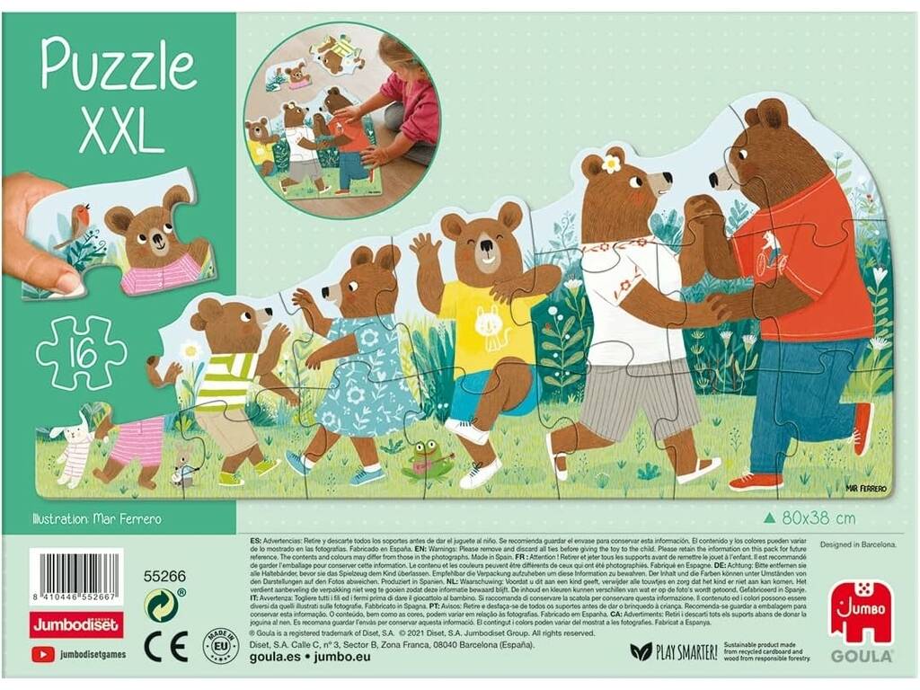 Puzzle XXL Famiglia di orsi di Goula 55266
