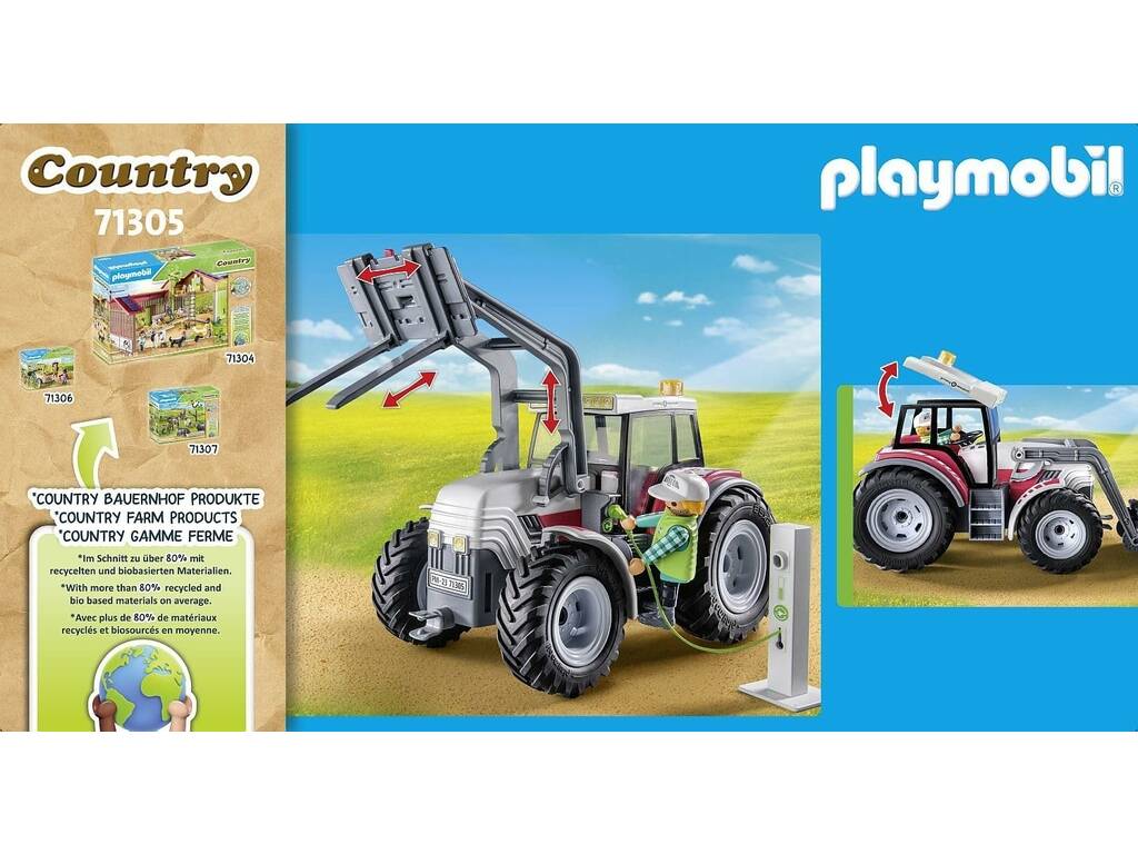 Playmobil Trator Grande com Acessórios de Playmobil 71305