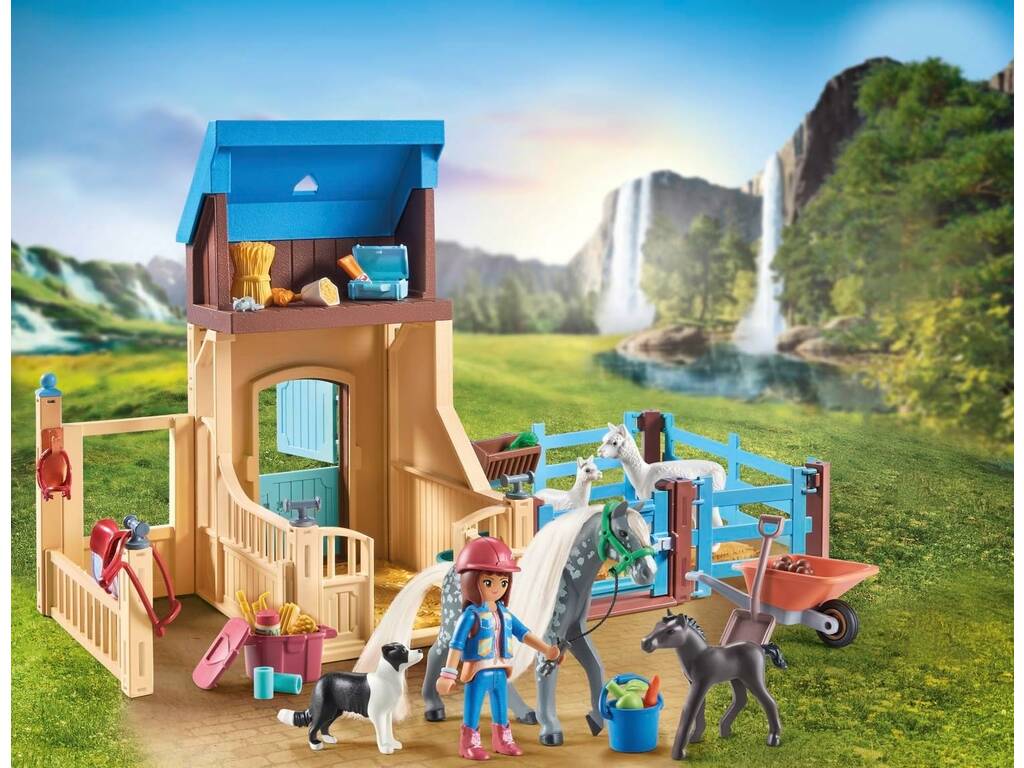 Playmobil Chevaux de l'écurie Waterfall avec Amelia et Whisper 71353