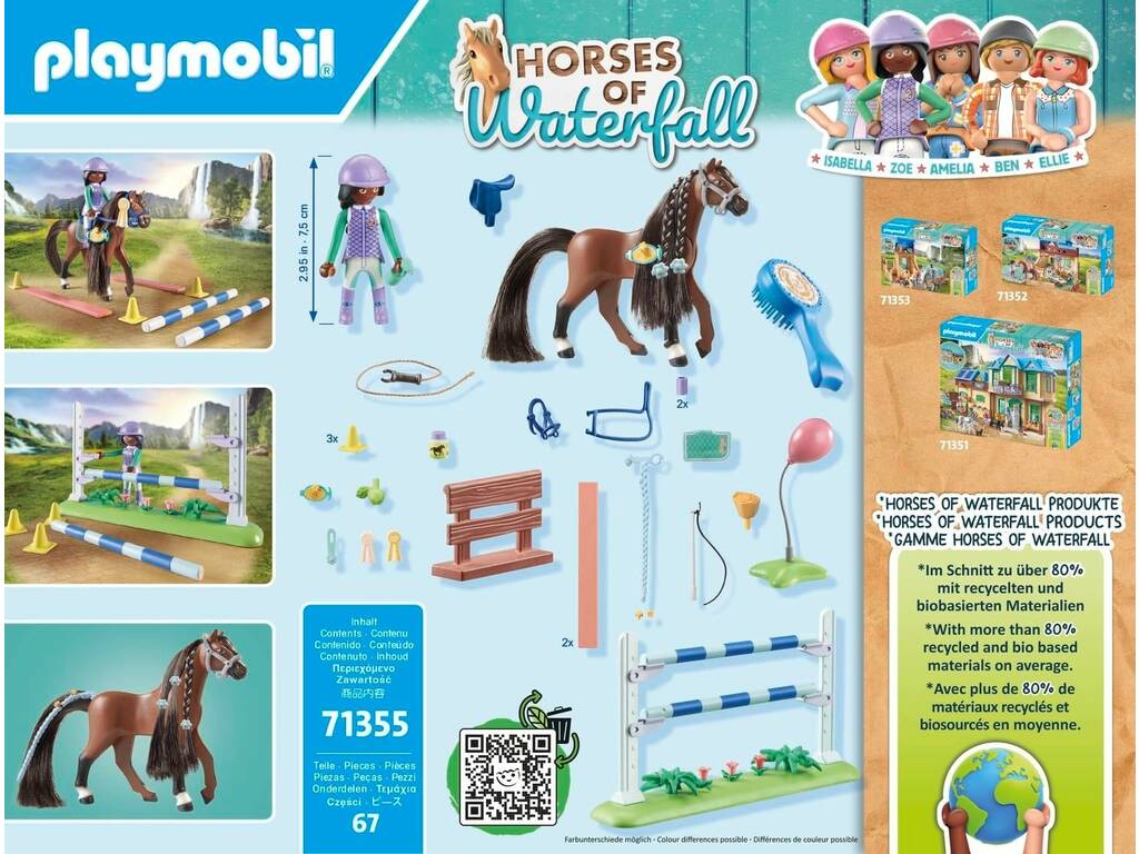Playmobil Horses Of Waterfall Cavallo che salta con Zoe e Blaze 71355