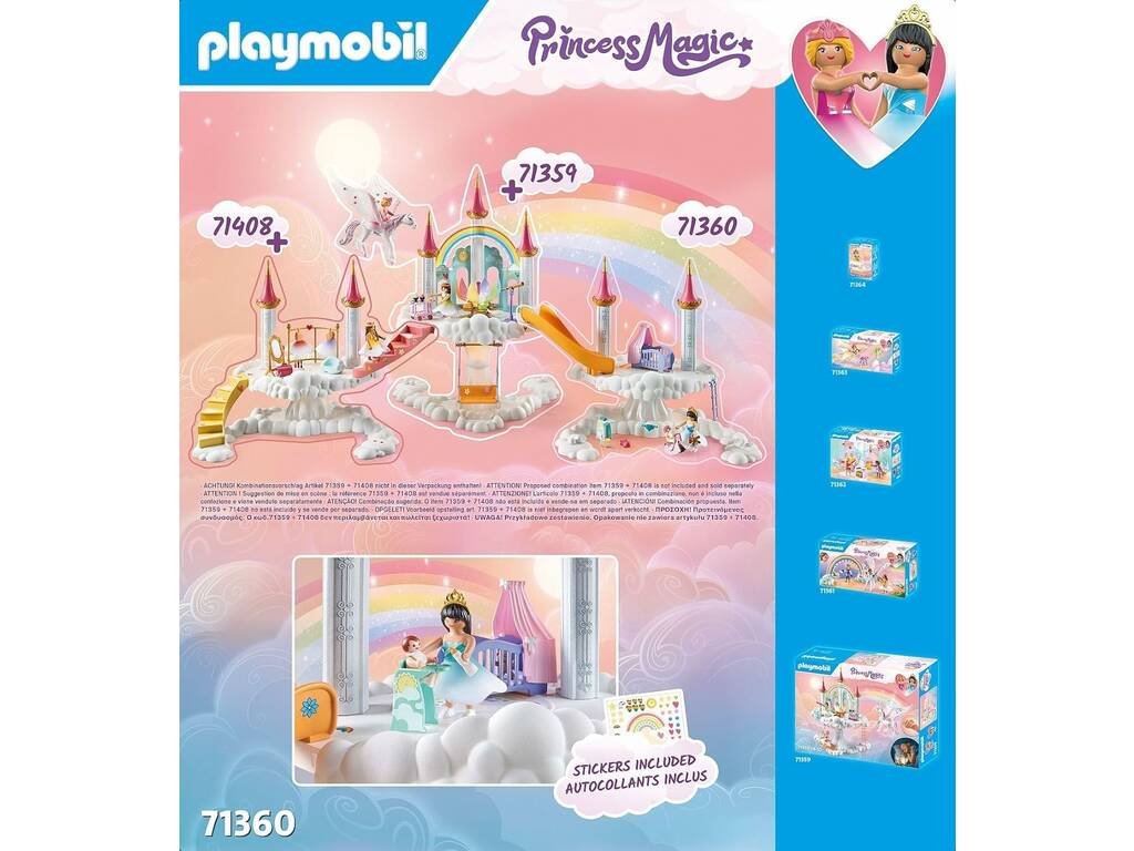 Playmobil Castelo Arco-íris Quarto de Bebé nas Nuvens 71360