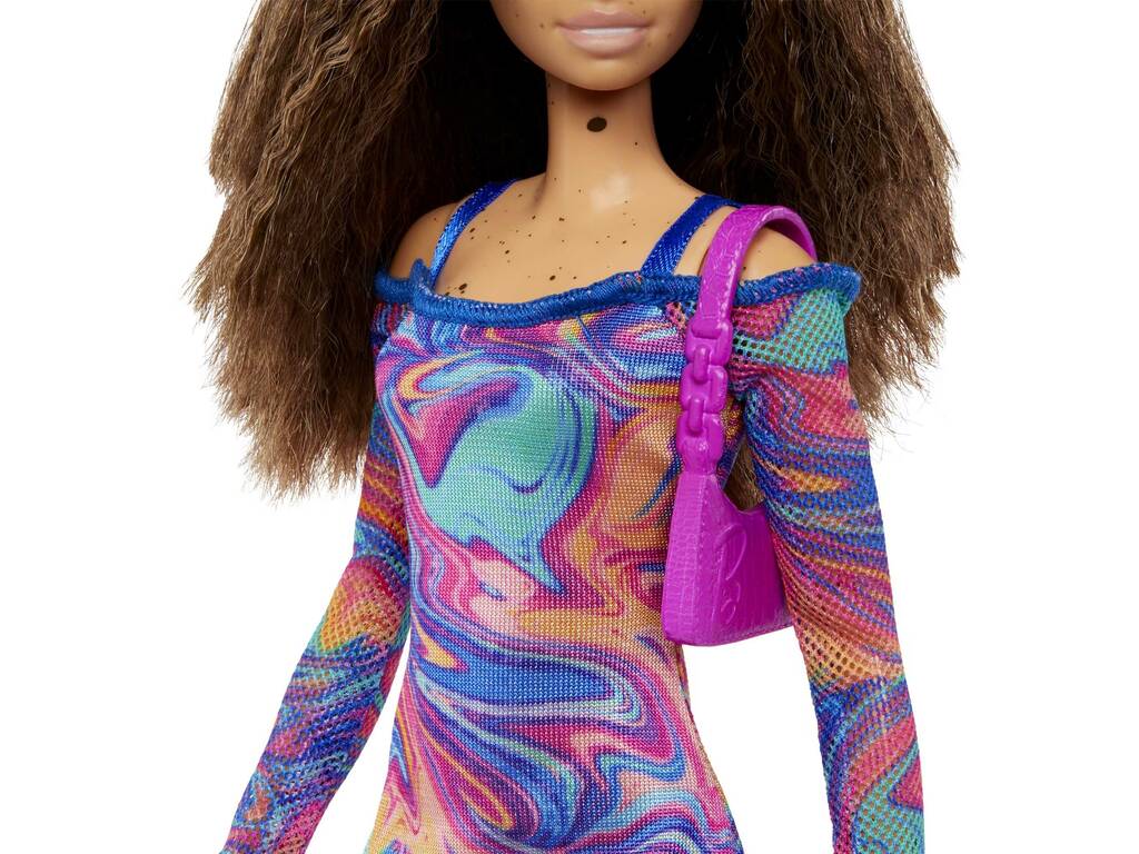 Barbie Fashionista Vestido Estampado Mármol Mattel HJT03