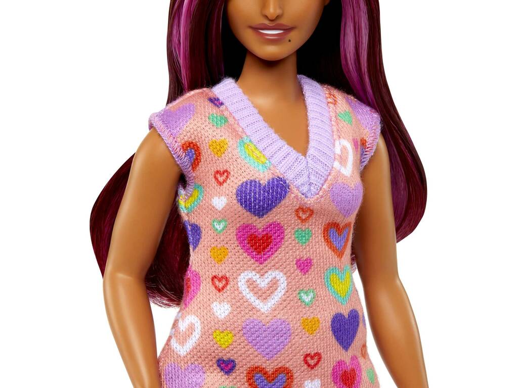 Barbie Fashionista Vestido Corazones Mattel HJT04