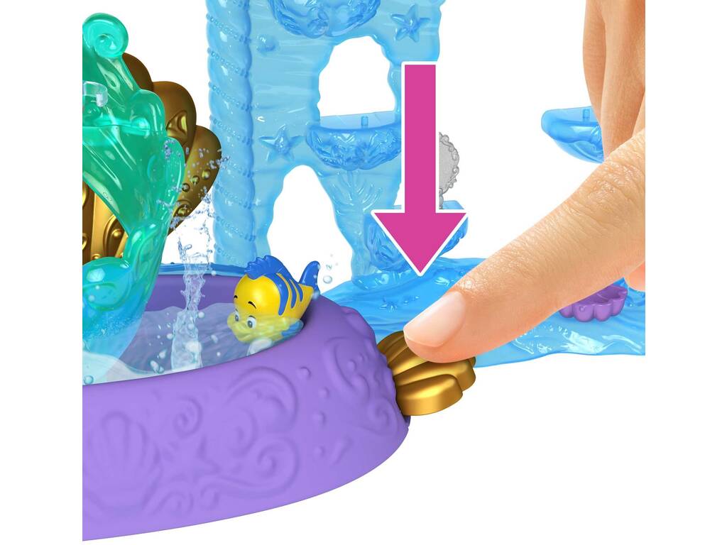 Princesas Disney Mini Ariel Castelo na Tona e Baixo da Água Mattel HLW95