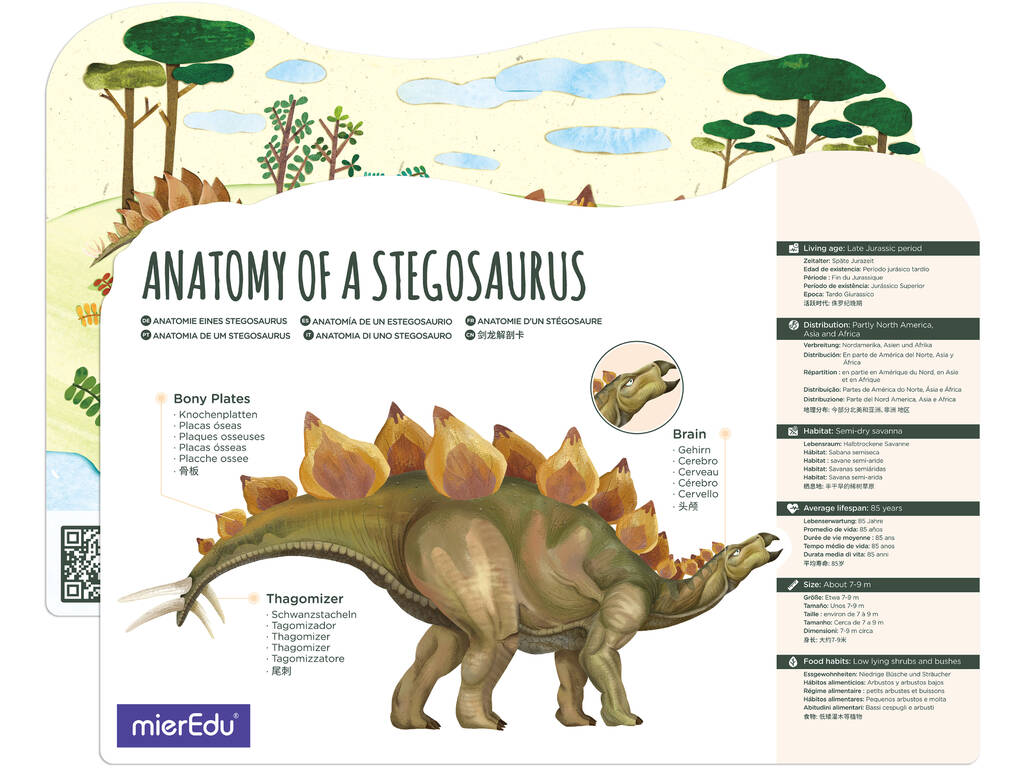 3D-Öko-Stegosaurus-Puzzle Mier Edu ME4243