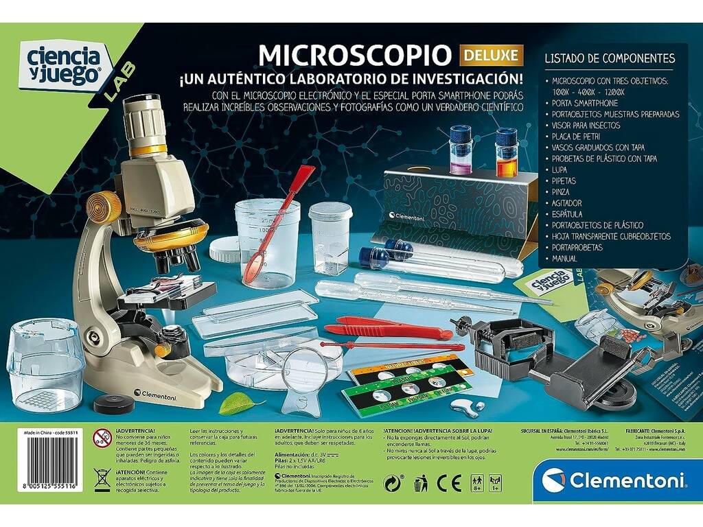Microscopio Smart Deluxe Clementoni 55511