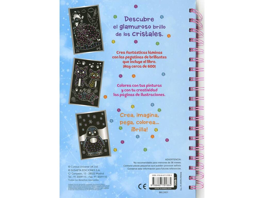 Livro Cor e Cristal Filhotes de Animais Susaeta S3568001