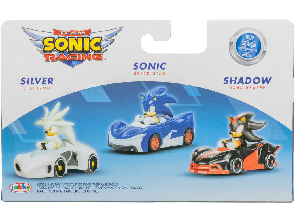 Sonic Team Racing Pack de 3 Coches Jakks 414914