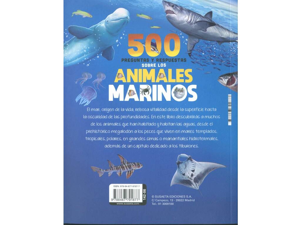 500 Perguntas e Respostas Sobre Animais Marinhos Susaeta S0142006