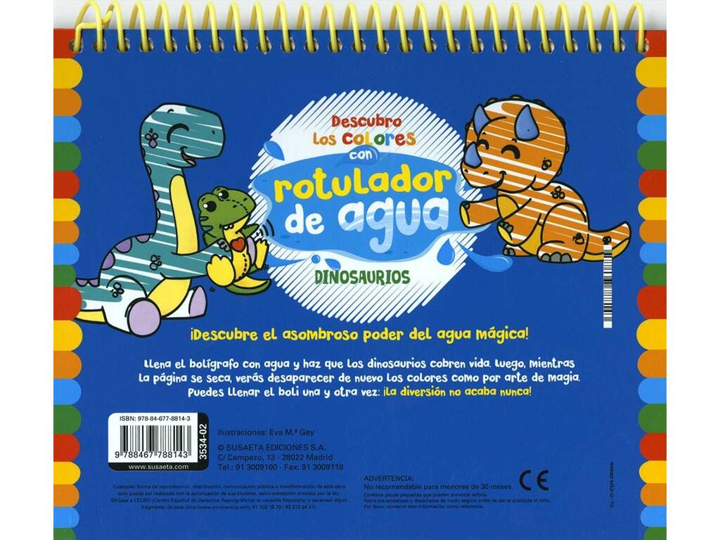 Je découvre les couleurs des dinosaures avec le livre des marqueurs à eau