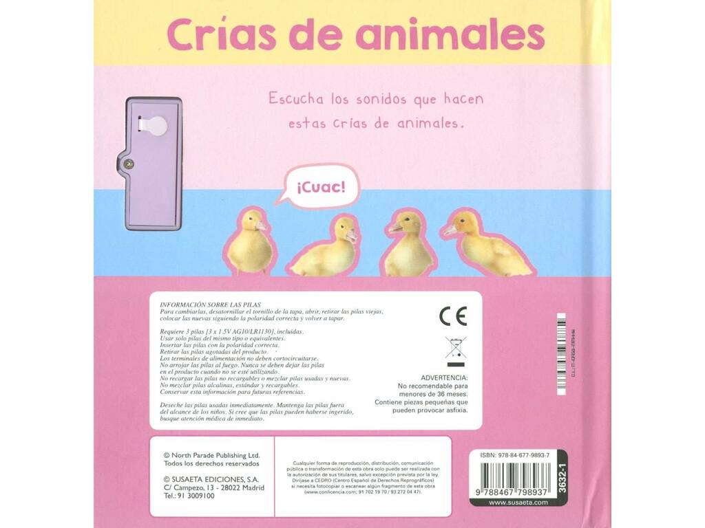 Voces de Animales Libro Crías de Animales Susaeta S3632001