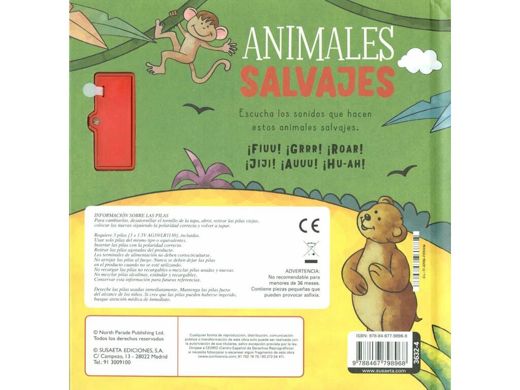 Voces de Animales Libro Animales Salvajes Susaeta S3632004