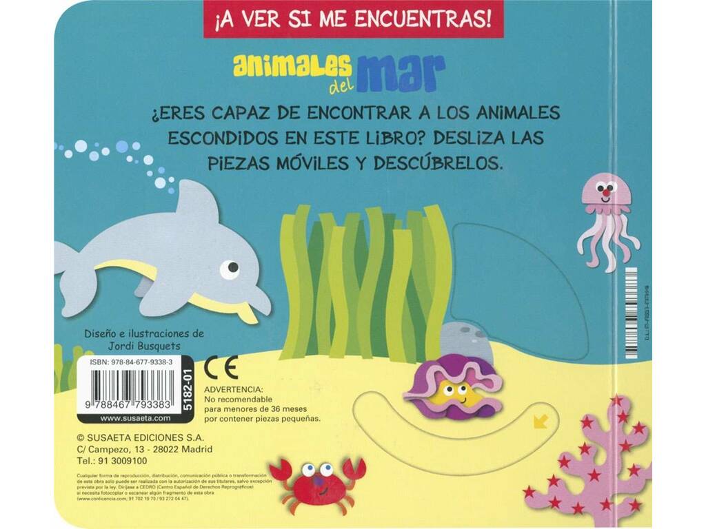 Voyons si tu peux me trouver ! Animaux de la mer Susaeta S5182001