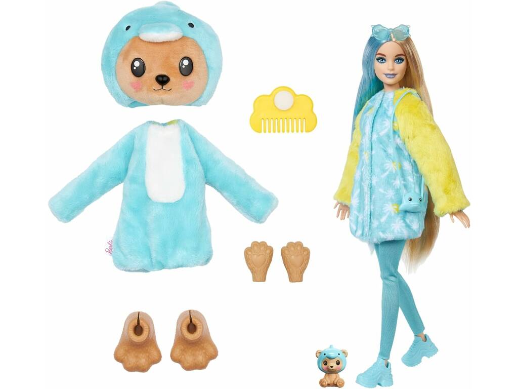 Barbie Cutie Reveal Dolphin Bear Costume Series Mattel HRK25