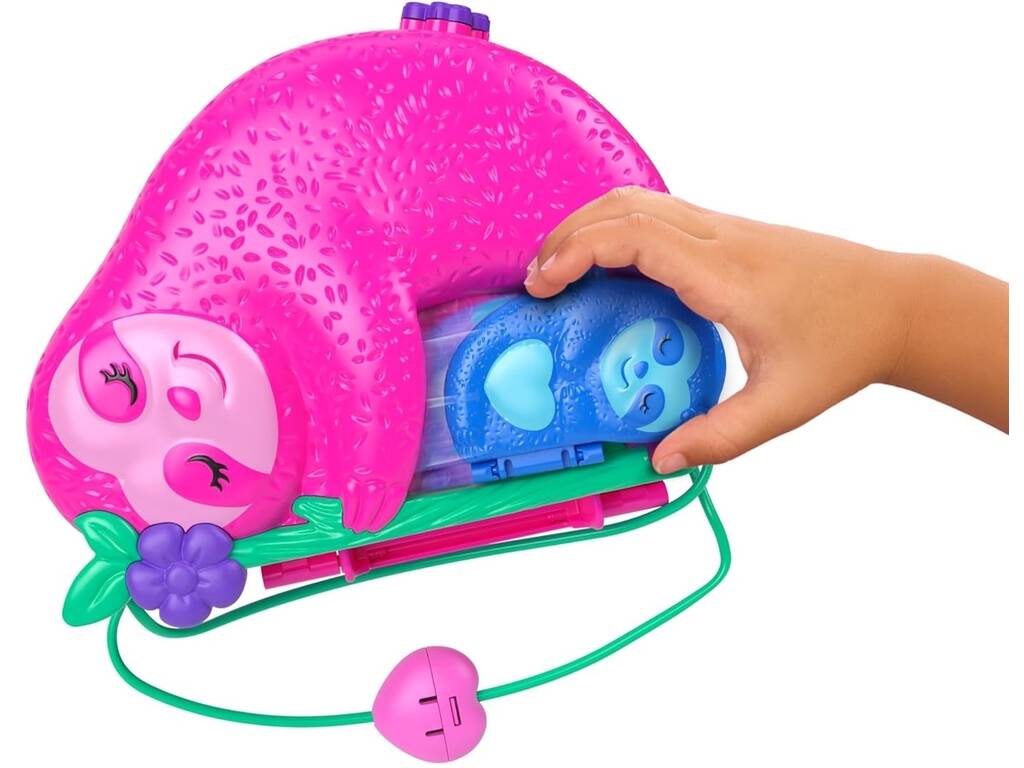 Polly Pocket Cofre Família De Preguiçosos 2 Em 1 de Mattel HRD40