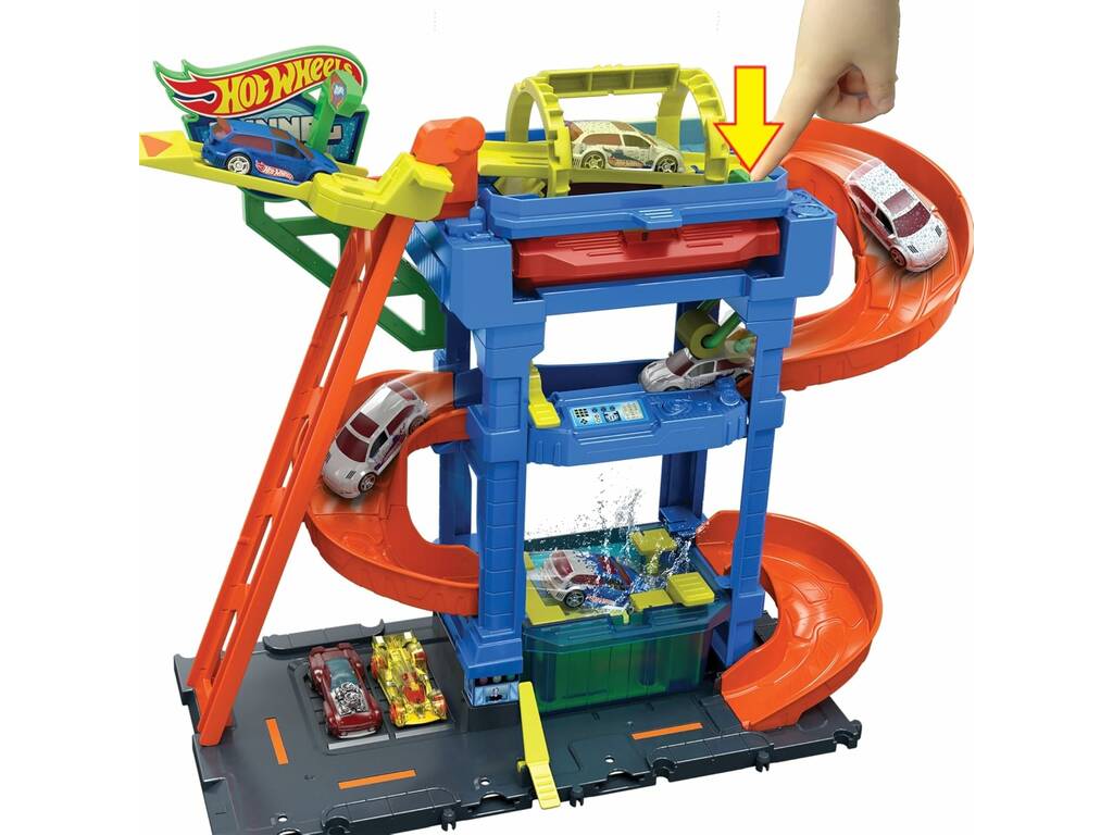 Hot Wheels City Túnel de Lavado en Espiral Mattel HTN80