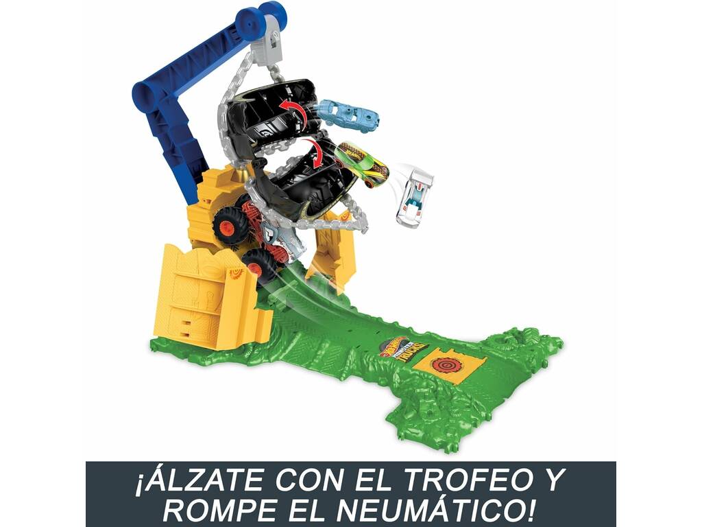 Hot Wheels Monster Trucks Arena Smashers Desafio de Rhinomite Mattel HTP18