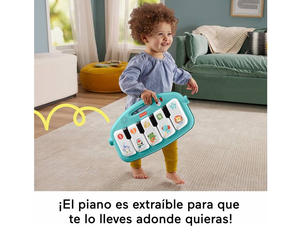 Fisher Price Ginásio Piano Pancadinhas com Luzes e Sons Mattel HWY54