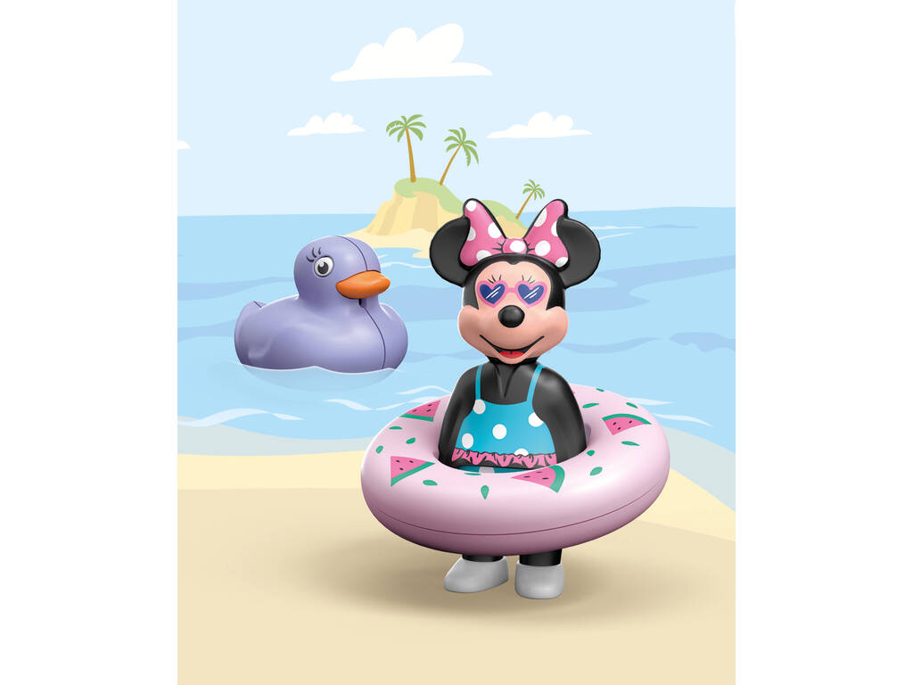 Playmobil 1.2.3 Disney Viaggio in spiaggia di Minnie 71416