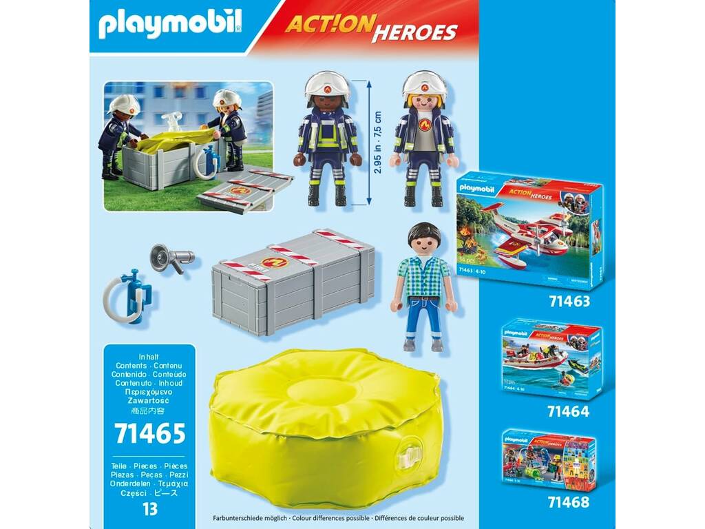 Playmobil Action Heroes Bomberos con Colchoneta 71465