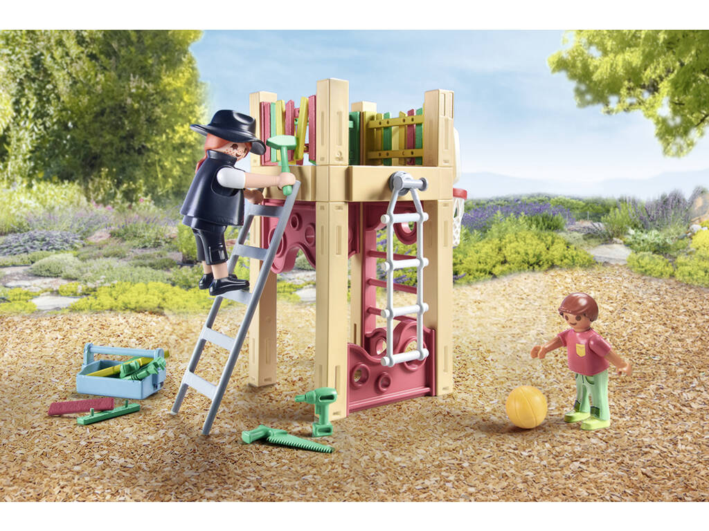 Playmobil My Life Carpintera con Torre de Juegos 71475