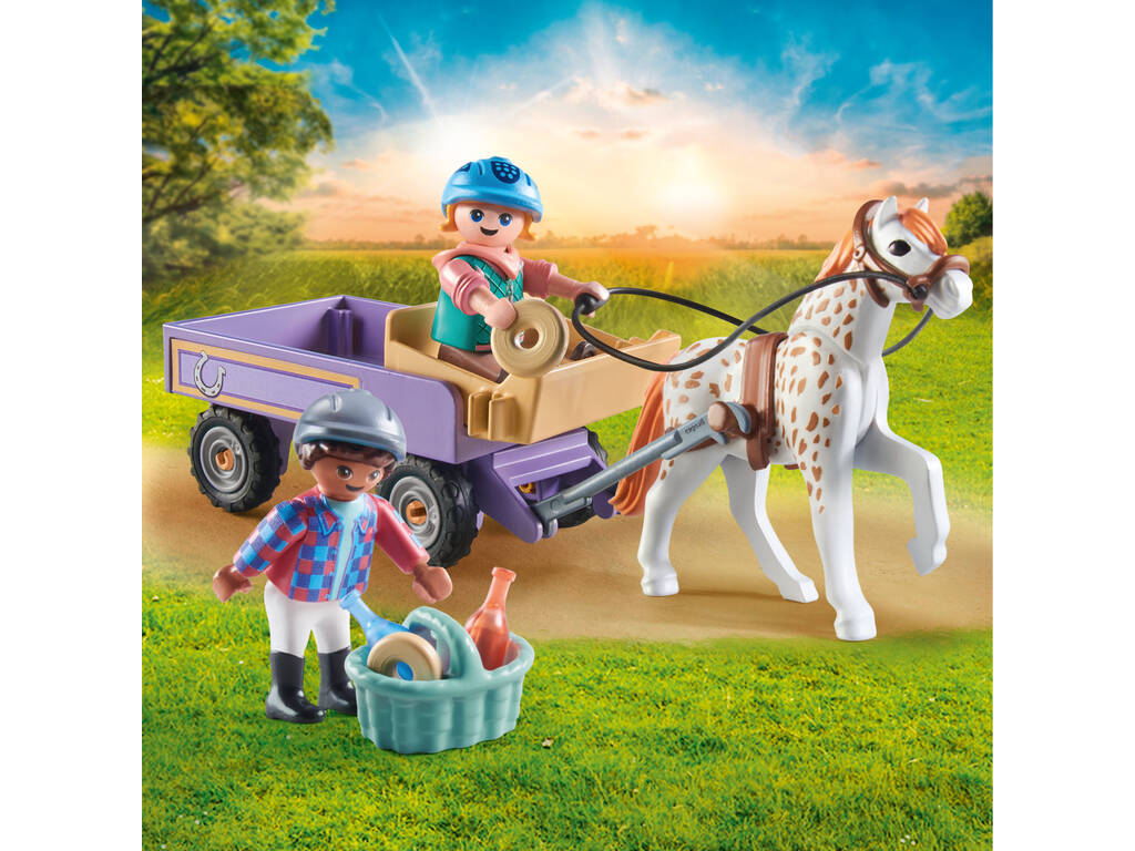 Playmobil Horses of Waterfall Carruaje con Poni 71496