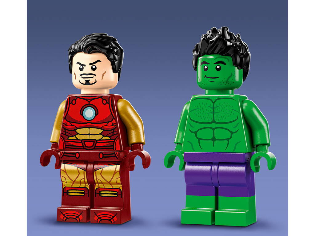 Lego Marvel Iron Man com Moto e Hulk 76287