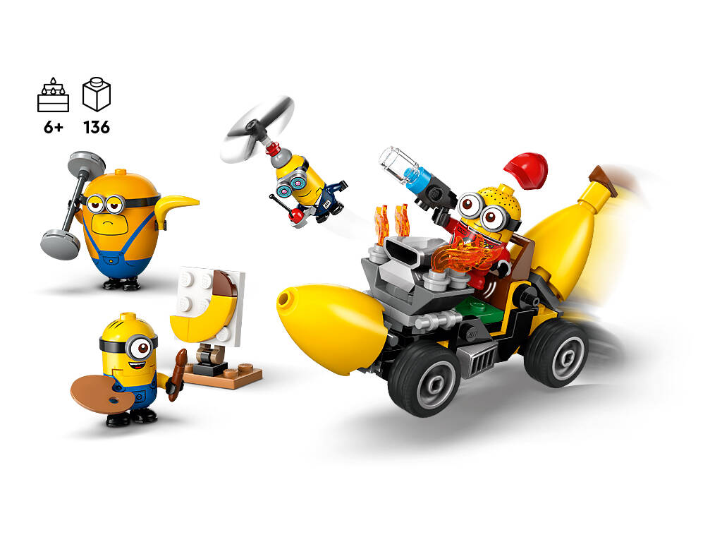 Lego Gru 4 Meu Malvado Favorito Minions e Carro Banana 75580