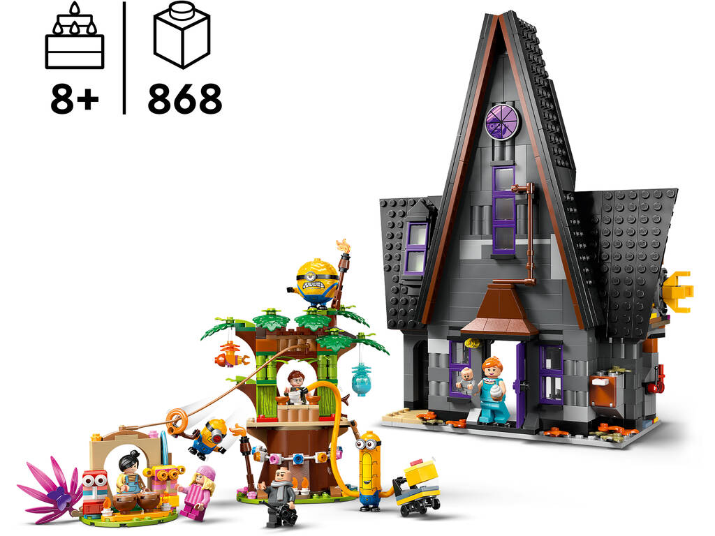 Lego Gru 4 Meu Malvado Favorito Minions e Mansão Familiar de Gru 75583