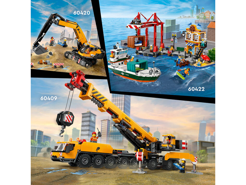 Lego City Grúa de Obra Móvil Amarilla 60409