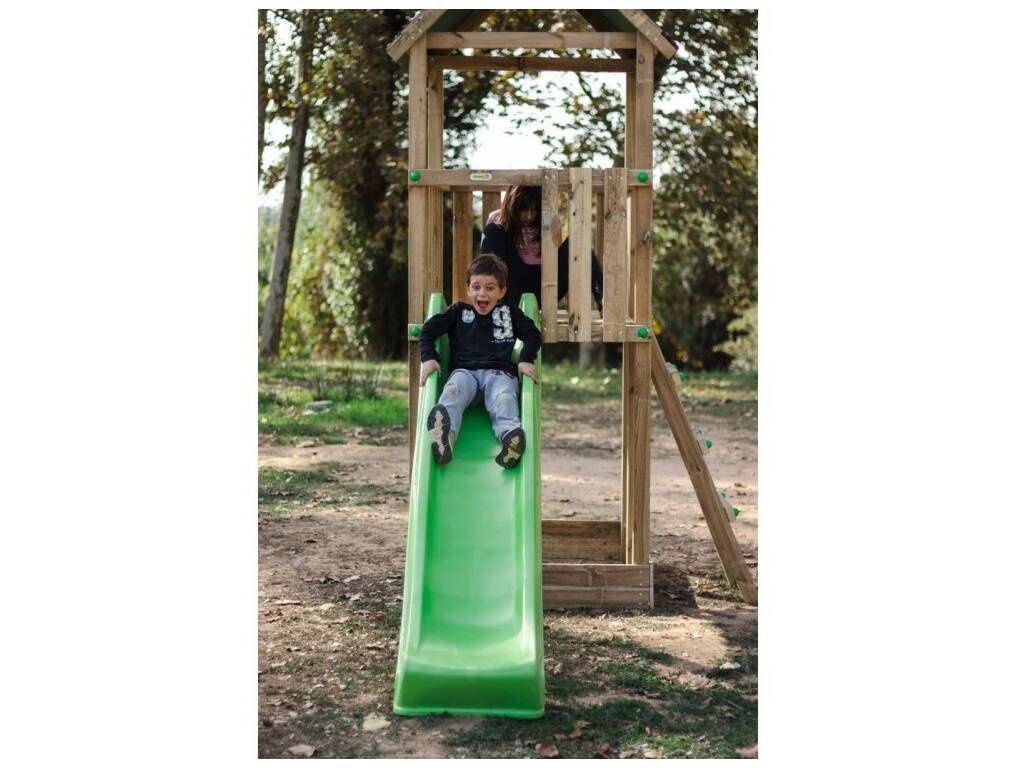 Parque Infantil Tibidabo Lona L com Casinha, Rampa Escalada e Baloiço Individual Masgames