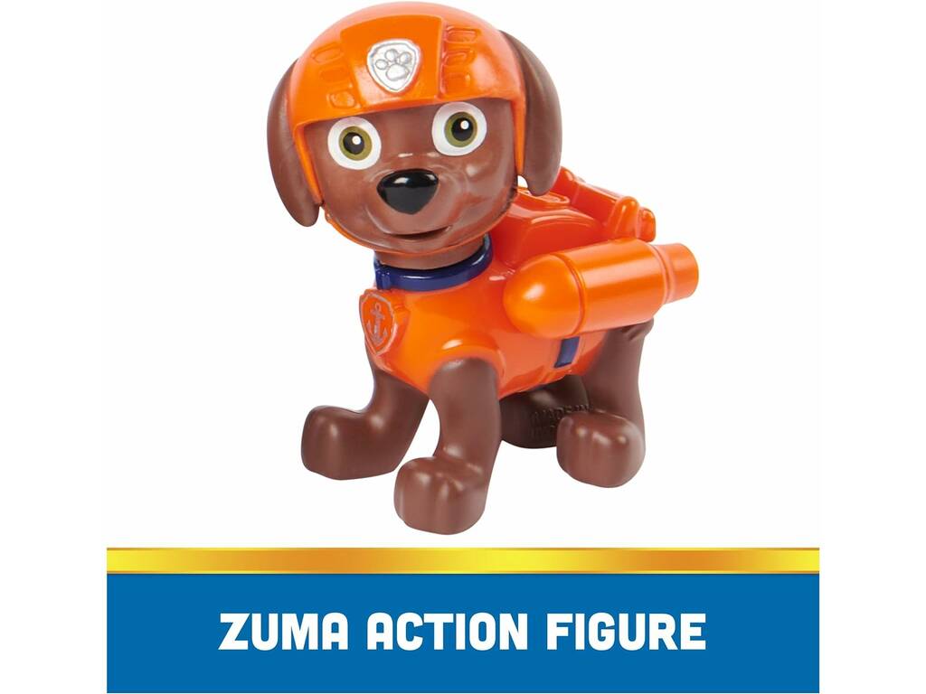 Patrulla Canina Figura Zuma y Vehículo Hovercraft Spin Master 6069048