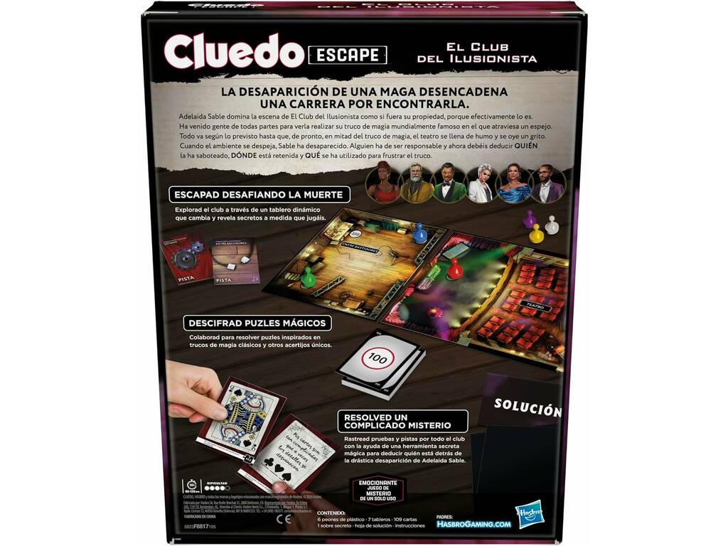 Cluedo Escape: El Club Del Ilusionista Hasbro F8817