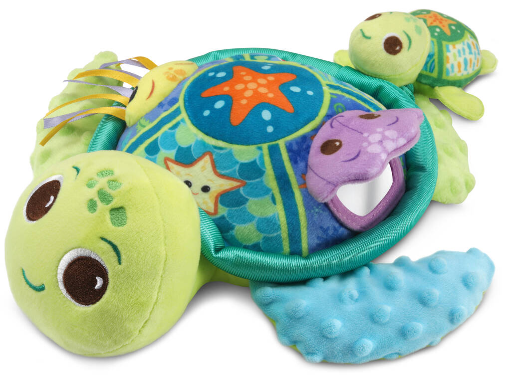 Tartaruga e o Seu Bebé Peluche Texturas e Sensações Eco Vtech 80-554822