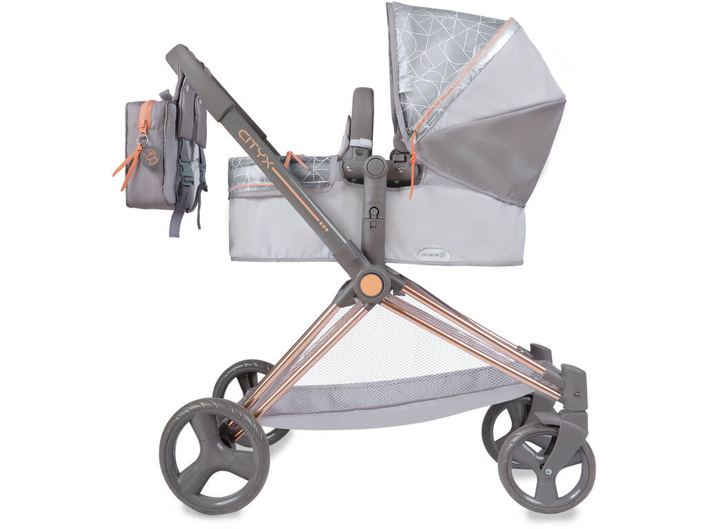 Cityx DeCuevas 81777 Zusammenklappbarer 3-in-1-Puppenwagen